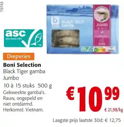 Colruyt Diepvries Boni Selection Black Tiger gamba Jumbo aanbieding