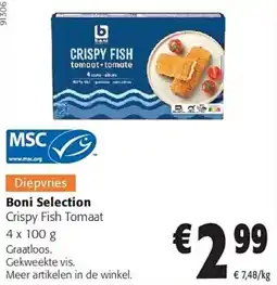Colruyt boni selection crispy fish tomaat aanbieding