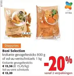 Colruyt Diepvries Boni Selection krokante gevoeltesticks aanbieding