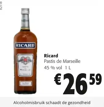 Colruyt Ricard pastis de marseille aanbieding
