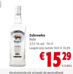 Colruyt Zubrowka biala aanbieding