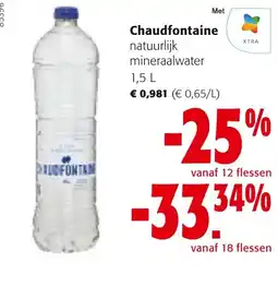 Colruyt Chaudfontaine natuurlijk mineraalwater aanbieding
