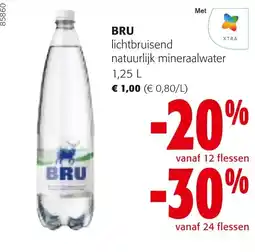 Colruyt Bru lichtbruinend natuurlijk mineraalwater aanbieding