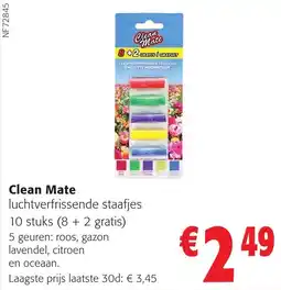 Colruyt Clean Mate luchtverfrissende staafjes aanbieding