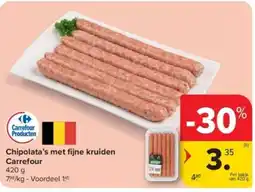 Carrefour Chipolata's met fijne kruiden aanbieding