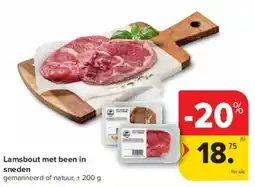 Carrefour Lamsbout met been in sneden aanbieding