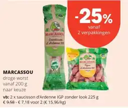 Spar Marcassou droge worst aanbieding