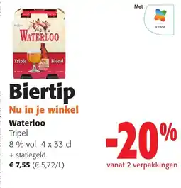 Colruyt Biertip Waterloo Tripel aanbieding