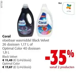 Colruyt Coral vloeibaar wasmiddel aanbieding