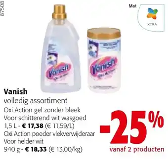 Colruyt Vanish volledig assortiment aanbieding