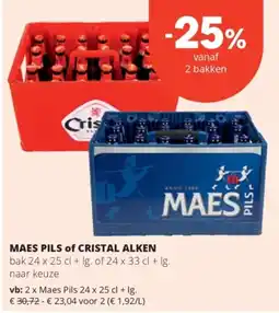 Spar Maes pils of cristal alken aanbieding