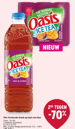 Delhaize Oasis ice tea aanbieding