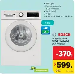 Carrefour Wasmachine bosch aanbieding