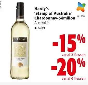 Colruyt Hardy's 'Stamp of Australia' Chardonnay-Sémillon aanbieding
