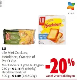 Colruyt Lu alle mini crackers aanbieding