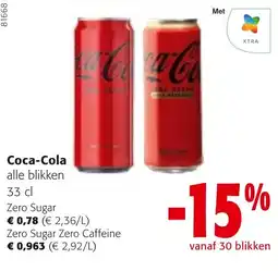 Colruyt Coca-Cola alle blikken aanbieding