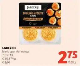 Spar Labeyrie blinis aperitief natuur aanbieding