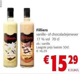Colruyt Filliers vanille- of chocoladejenever aanbieding