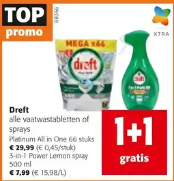 Colruyt Dreft alle vaatwastabletten of sprays aanbieding