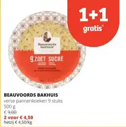 Spar beauvoords bakhuis verse pannenkoeken aanbieding