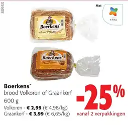 Colruyt Boerkens' brood aanbieding