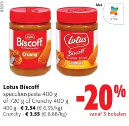 Colruyt Lotus Biscoff speculoospasta aanbieding