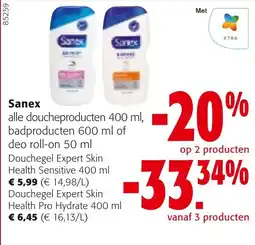 Colruyt Sanex alle douche producten aanbieding