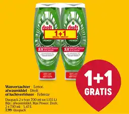Delhaize Wasverzachter - Lenor, afwasmiddel - Dreft of luchtverfrisser - Febreze aanbieding
