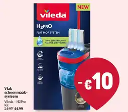 Delhaize Vlak schoonmaak-systeem Vileda - H2Pro Kit aanbieding