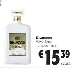 Colruyt Disaronno velvet likeur aanbieding