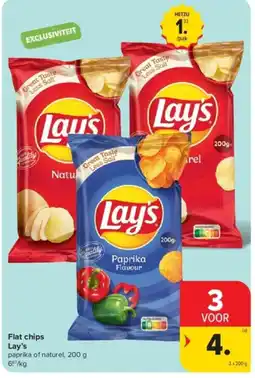 Carrefour Flat chips Lay's aanbieding