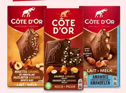Delhaize Cote d'or amandes caramel biscuit aanbieding