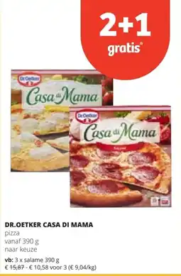 Spar Dr.Oetker casa di mama pizza aanbieding