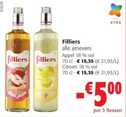 Colruyt Filliers alle jenevers aanbieding