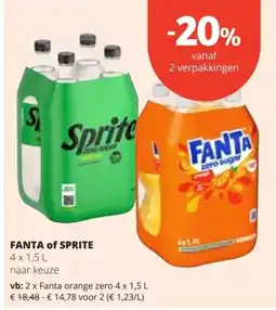 Spar Fanta of Sprite aanbieding