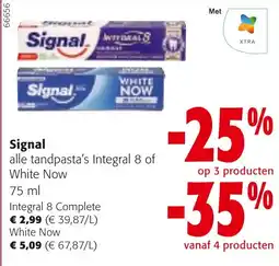 Colruyt Signal alle tandpasta's Integral 8 of White Now aanbieding