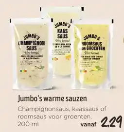 Jumbo Jumbo's warme sauzen aanbieding