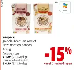 Colruyt Yespers granola aanbieding