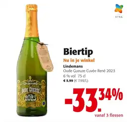 Colruyt Biertip Lindemans Oude Gueuze Cuvée René aanbieding