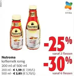 Colruyt Nutroma koffiemelk romig aanbieding
