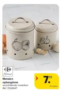 Carrefour Metalen opbergdoos aanbieding