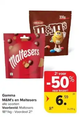Carrefour Gamma M&M's en Maltesers aanbieding