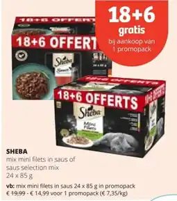 Spar Sheba mix mini filets in saus aanbieding