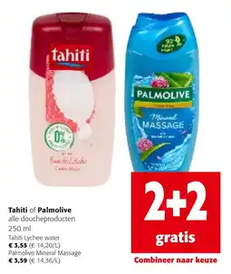 Colruyt Tahiti of Palmolive alle douche producten aanbieding