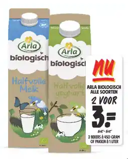 Jumbo Arla biologisch halfvolle melk en yoghurt aanbieding