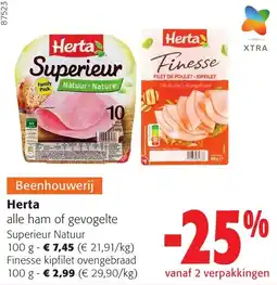 Colruyt Herta alle ham of gevogelte aanbieding