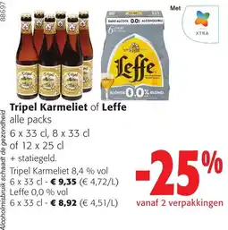 Colruyt Tripel Karmeliet of Leffe aanbieding