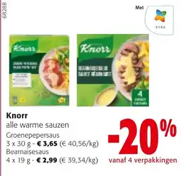 Colruyt Knorr alle warme sauzen aanbieding