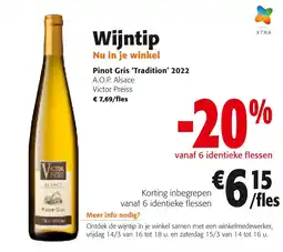 Colruyt Pinot Gris 'Tradition' aanbieding
