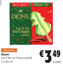 Colruyt Dione let it be ice cream ijsstick aanbieding